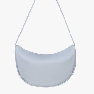 Zara Half Moon Leather Limited Edition Shoulder Bag Light Blue NWT